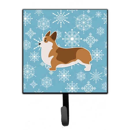 Carolines Treasures Winter Snowflake Corgi Leash or Key Holder BB3520SH4